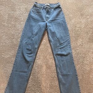 Size 27 XLONG Abercrombie Curve Love ultra high rise 90s straight leg jean